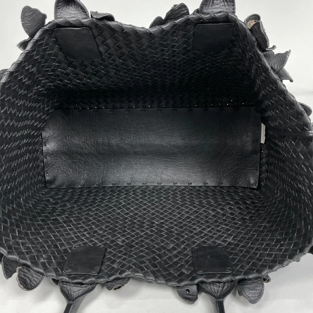 Bottega Veneta Intrecciato Tote Bag Butterfly Motif Leather Black - Picture 7 of 7